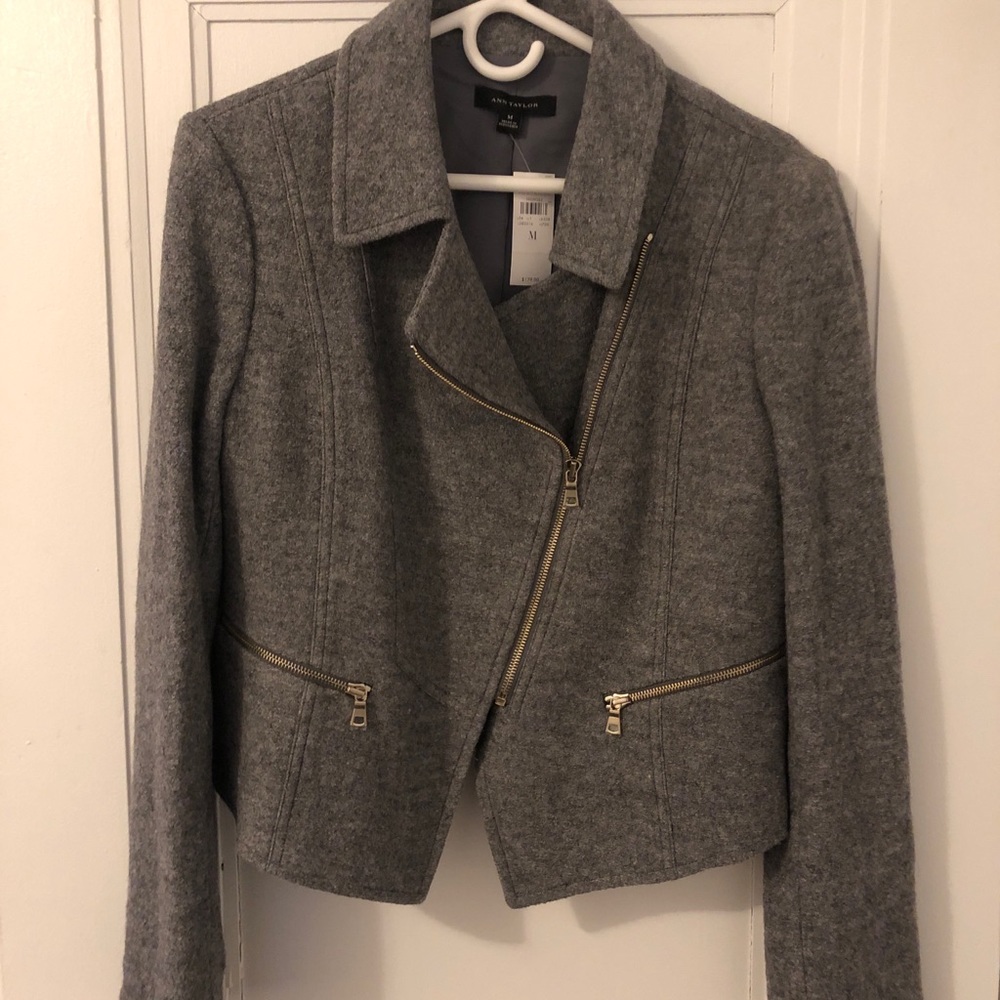 NWT - Ann Taylor - gray wool jacket